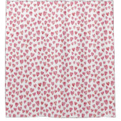 Rideaux De Douche Motif de coeur rose aquarelle (Devant)