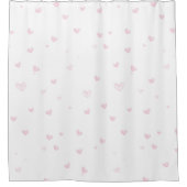 Rideaux De Douche Motif de coeur rose Fille romantique (Devant)