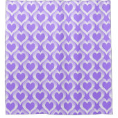 Rideaux De Douche Motif de cœurs blancs violets (Devant)