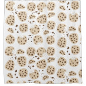 Rideaux De Douche Motif de cookies à puces de chocolat (Devant)