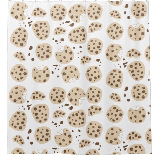 Rideaux De Douche Motif de cookies à puces de chocolat (Devant)