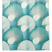 Rideaux De Douche Motif de coquillage bleu (Devant)