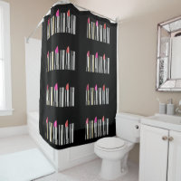 Motif de cosmétique chrome rose rouge noir