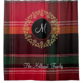 Rideaux De Douche Motif de couronnes d'or Madras (Devant)