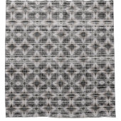 Rideaux De Douche Motif de diamant noir, blanc et gris (Devant)