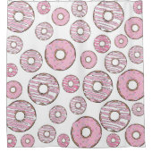 Rideaux De Douche Motif De Donuts, Donuts Roses, Saupoudrages (Devant)