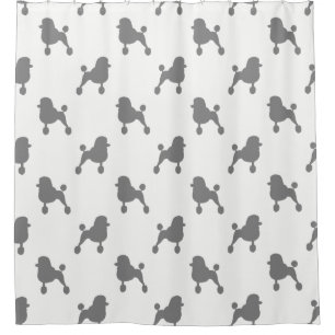 Rideaux De Douche Motif de fantaisie de silhouettes de caniche