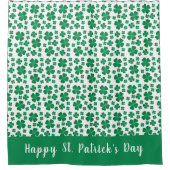 Rideaux De Douche Motif de fermeture à quatre feuilles vert (Devant)