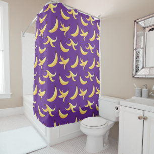 Rideaux De Douche Motif de fête drôle de jeux de mots sur la banane,