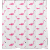 Rideaux De Douche Motif de Flamant rose d'aquarelle (Devant)