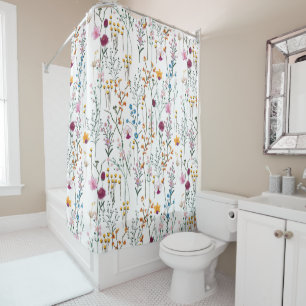 Rideaux De Douche Motif de fleur sauvage d'été