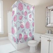 Rideaux De Douche Motif de fleurs (En situation)