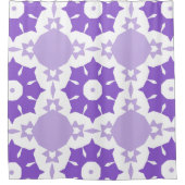 Rideaux De Douche Motif de fleurs abstraites pourpres (Devant)