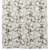 Rideaux De Douche Motif de fleurs de Magnolia méridionale (Devant)