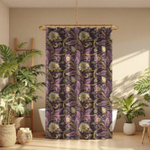 Motif de fleurs embossées violettes et dorées