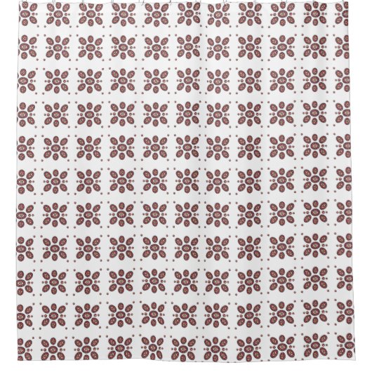 Rideaux De Douche Motif de fleurs Mandala (Devant)