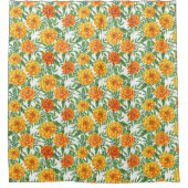 Rideaux De Douche Motif de fleurs Marigold (Devant)
