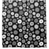 Rideaux De Douche Motif de fleurs monochromes (Devant)