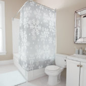 Rideaux De Douche Motif de flocon de neige (En situation)