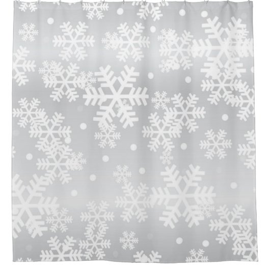 Rideaux De Douche Motif de flocon de neige (Devant)