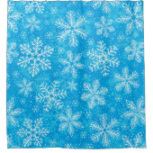 Rideaux De Douche Motif de flocons blancs (Devant)