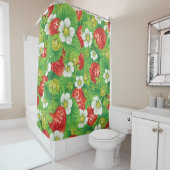 Rideaux De Douche Motif de fraises (En situation)