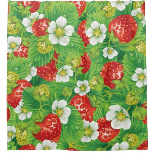 Rideaux De Douche Motif de fraises (Devant)