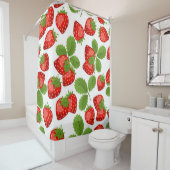 Rideaux De Douche Motif de fraises (En situation)