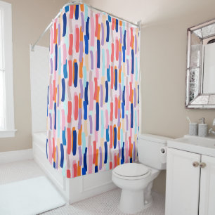 Rideaux De Douche Motif de frappe de pinceau coloré