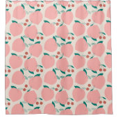 Rideaux De Douche Motif de fruits de pêches et cerises rouges (Devant)