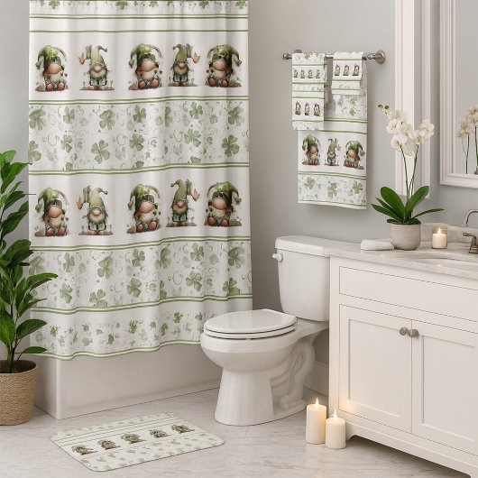 Rideaux De Douche Motif de gnome pour la Saint-Patrick