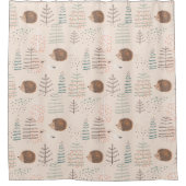 Rideaux De Douche Motif de hérisson de bois mignon (Devant)