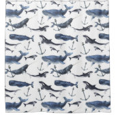 Rideaux De Douche Motif de la baleine et de la Ancre (Devant)