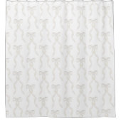 Rideaux De Douche Motif de la Bow blanche Aquarelle (Devant)