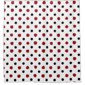 Rideaux De Douche Motif de ladybug rétro (Devant)