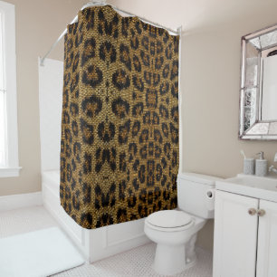 Rideaux De Douche Motif de léopard Brown