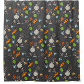 Rideaux De Douche Motif de l'espace (Devant)