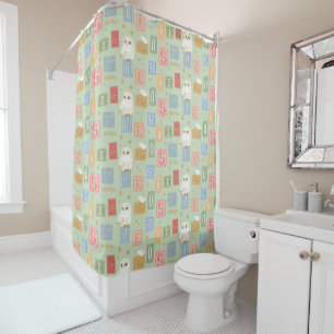 Rideaux De Douche Motif de lettre bloc Hedwig Post