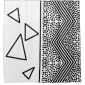 Rideaux De Douche Motif de lignes triangle Pyramide d'art Abstrait (Devant)