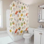 Rideaux De Douche Motif de livre (En situation)