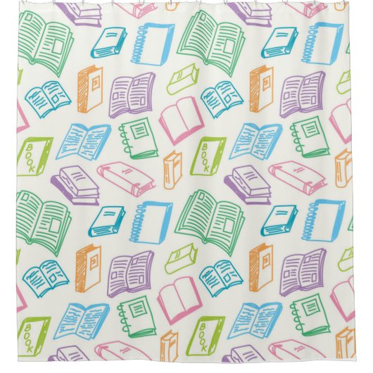 Rideaux De Douche Motif de livre (Devant)