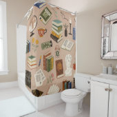 Rideaux De Douche Motif de livre (En situation)