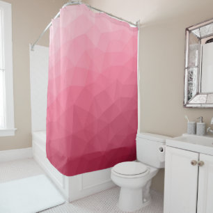 Rideaux De Douche Motif de maillage géométrique dégradé rose magenta