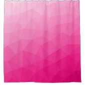 Rideaux De Douche Motif de maillage géométrique rose chaud (Devant)