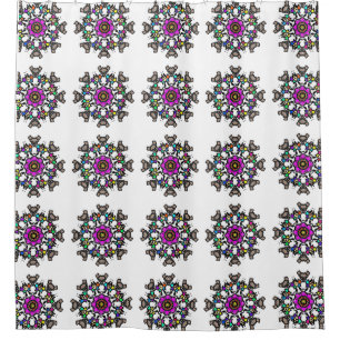 Rideaux De Douche Motif de mandala floral