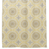 Rideaux De Douche Motif de mandala jaune doré (Devant)