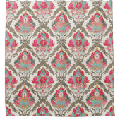 Rideaux De Douche Motif de médaillon floral boho (Devant)
