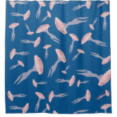 Rideaux De Douche Motif de méduse de l'océan bleu profond (Devant)