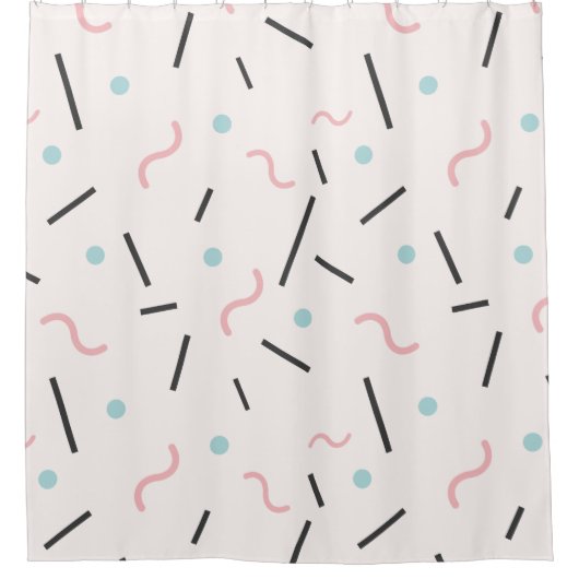 Rideaux De Douche Motif de Minimalistic Memphis (Devant)