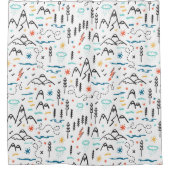 Rideaux De Douche Motif de montagne (Devant)